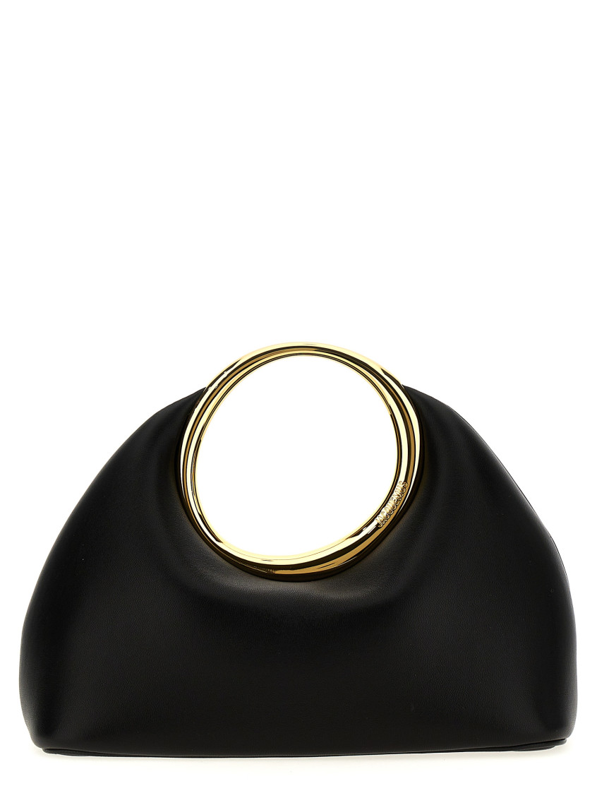 Jacquemus Small Calino Leather Top Handle Bag In Black