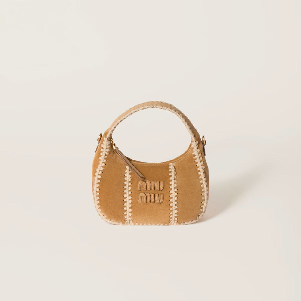Miu Miu Light Brown Wander Crossbody Bag In Brown