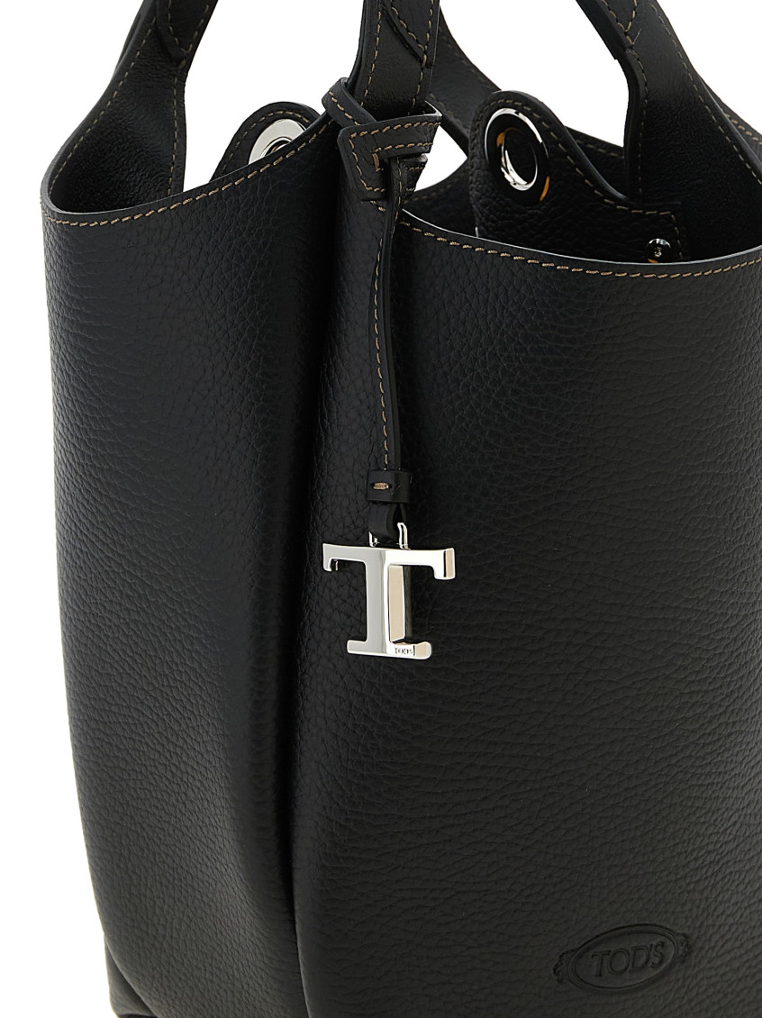 Tod's Black T Timeless Mini Bucket Bag for Women Online India at