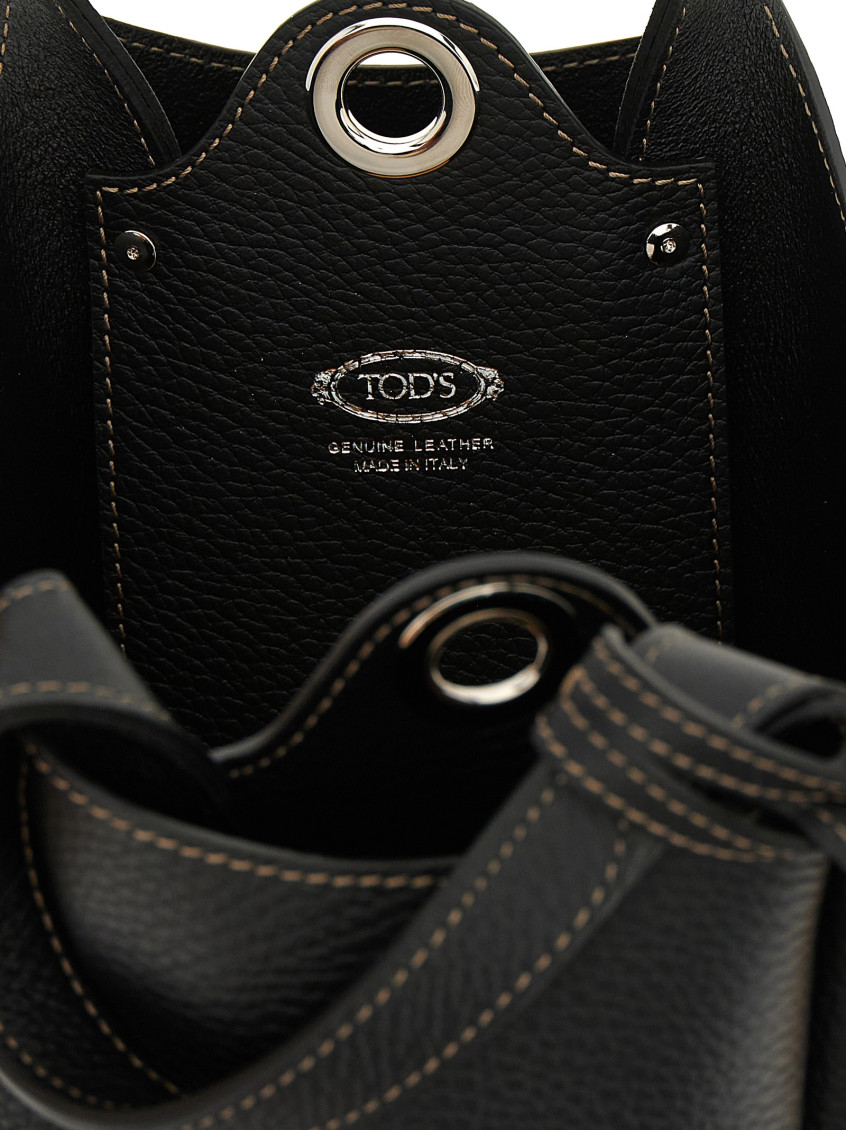 Tod's Black T Timeless Mini Bucket Bag for Women Online India at