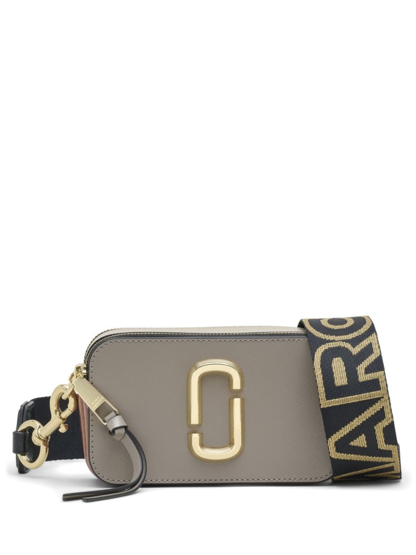 Marc Jacobs Snapshot Bag In Cement-colored Leather In Gray