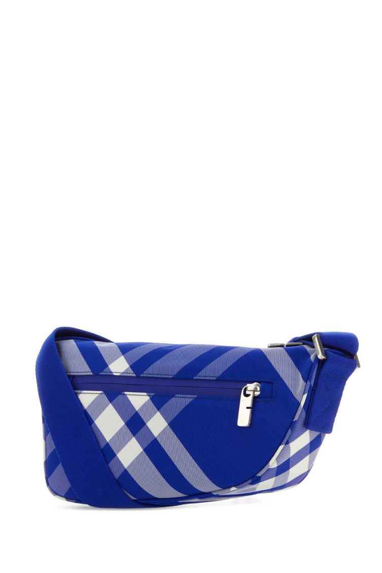ショルダーバッグ BURBERRY EMBROIDERED NYLON SHIELD CROSSBODY BAG Burberry Blue Embroidered Nylon Shield Crossbody Bag for Men