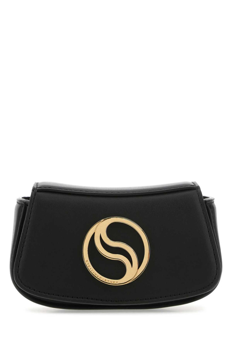 Stella Mccartney Black Small S-wave Bag In Black