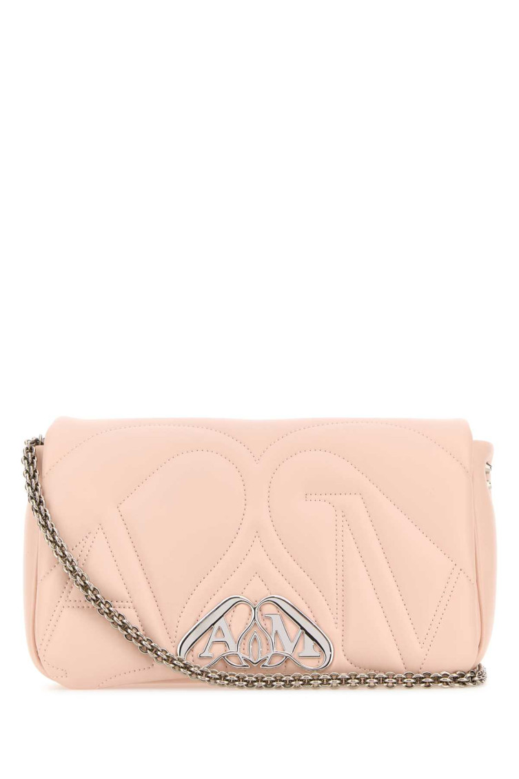 Alexander Mcqueen Women's Leather Small Seal Shoulder Bag In Pink