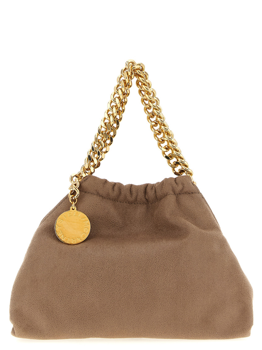 Stella Mccartney Falabella Mini Crossbody Drawstring Bags In Brown