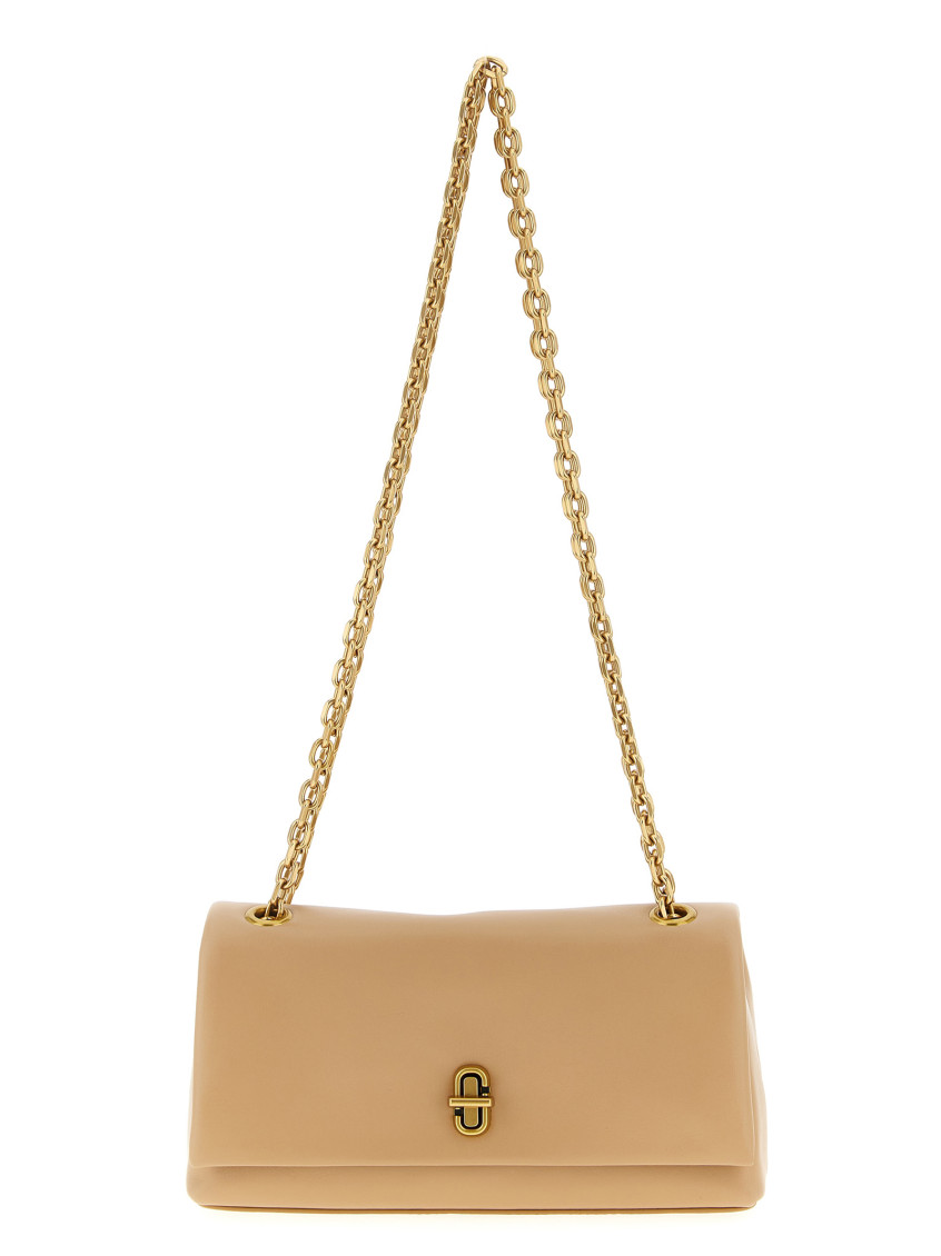 Marc Jacobs Beige The Dual Chain Mini Shoulder Bag In Brown