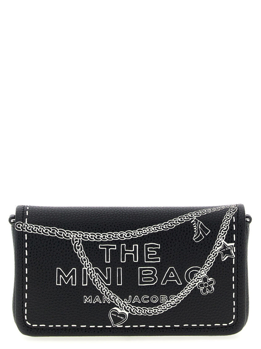 Marc Jacobs The Trompe Loeil Leather Mini Crossbody Bag In Black