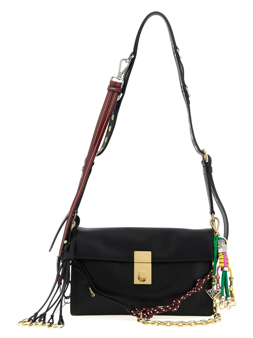 Prada Black Soft Sound Small Shoulder Bag for Women Online India
