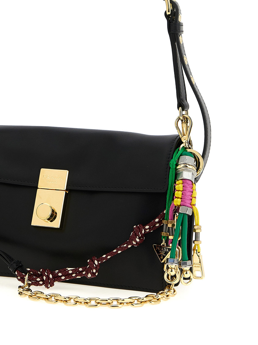 Prada Black Soft Sound Small Shoulder Bag for Women Online India