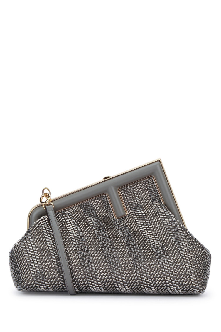 Fendi Small  First Bag In Grey