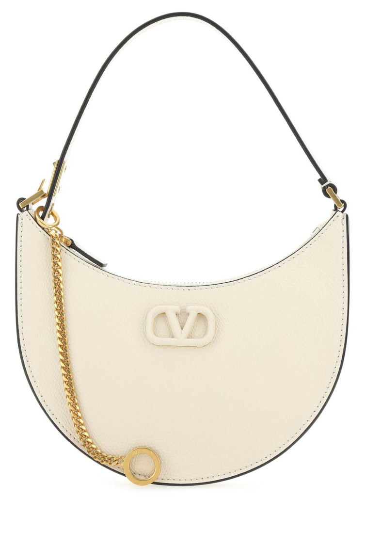 Valentino Garavani Ivory Vlogo Signature Mini Shoulder Bag In White