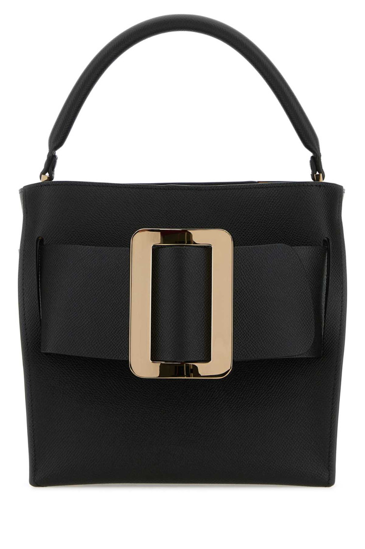 Boyy Black Leather Devon 21 Epsom Handbag In Black