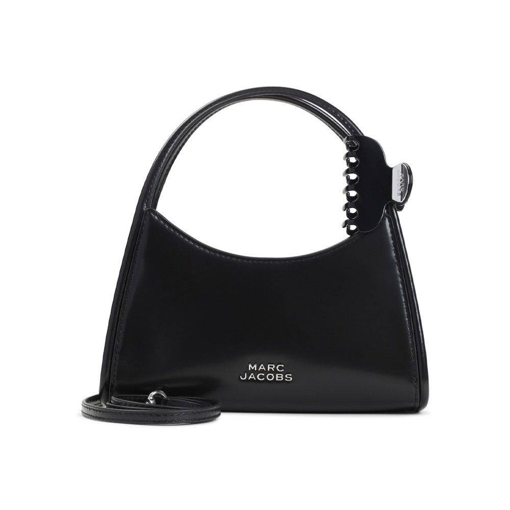 Marc Jacobs Glam Claw Clip Leather Crossbody Bag In Black