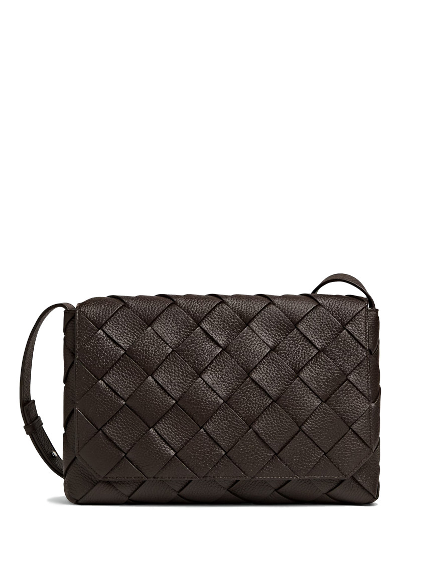 Bottega Veneta Dark Brown Diago Crossbody Bag for Men Online