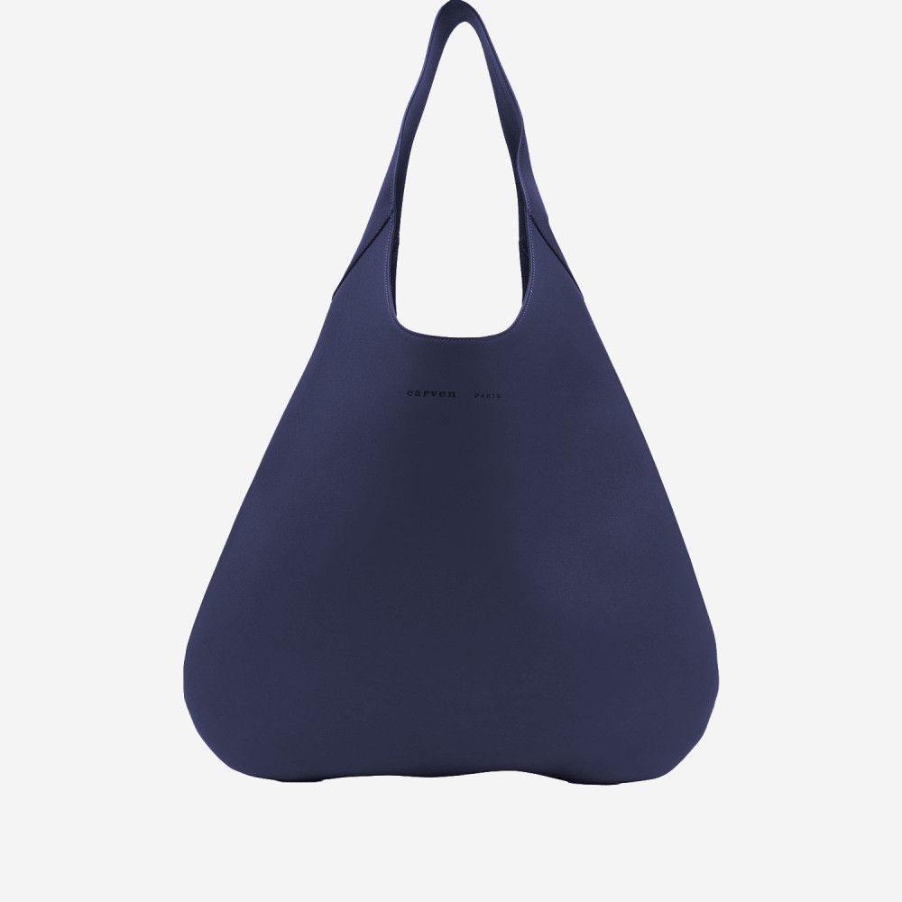 Carven Tommaso Leather Bag In Blue