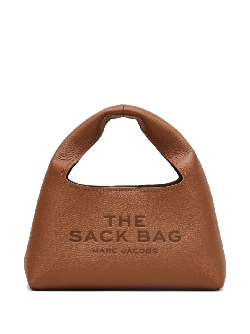 Marc Jacobs The Micro Grain Leather Crossbody Sack In Brown