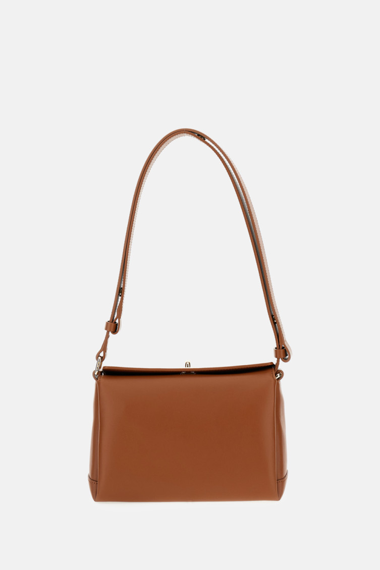 Plan C Brown Folded Shoulder Bag In Brown