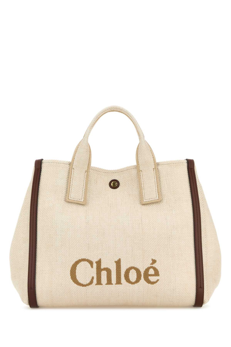 Chloé Chloe Women Sand Fabric Medium Chloe Carry Shopping Bag In Brown