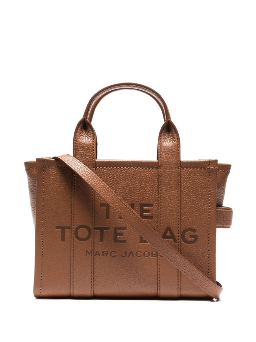 Marc Jacobs Brown The Leather Small Tote Bag In Brown