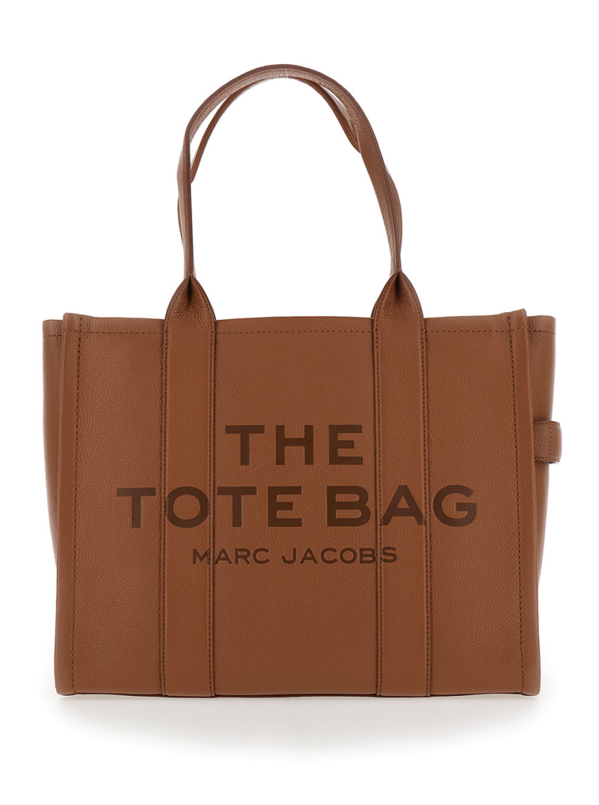 Marc Jacobs The Large Tote Bag In Grained Leather In Brown