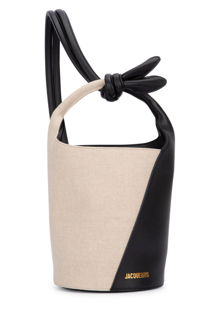 Jacquemus Blackwhite Le Petit Tourni Bucket Bag In Blackwhite