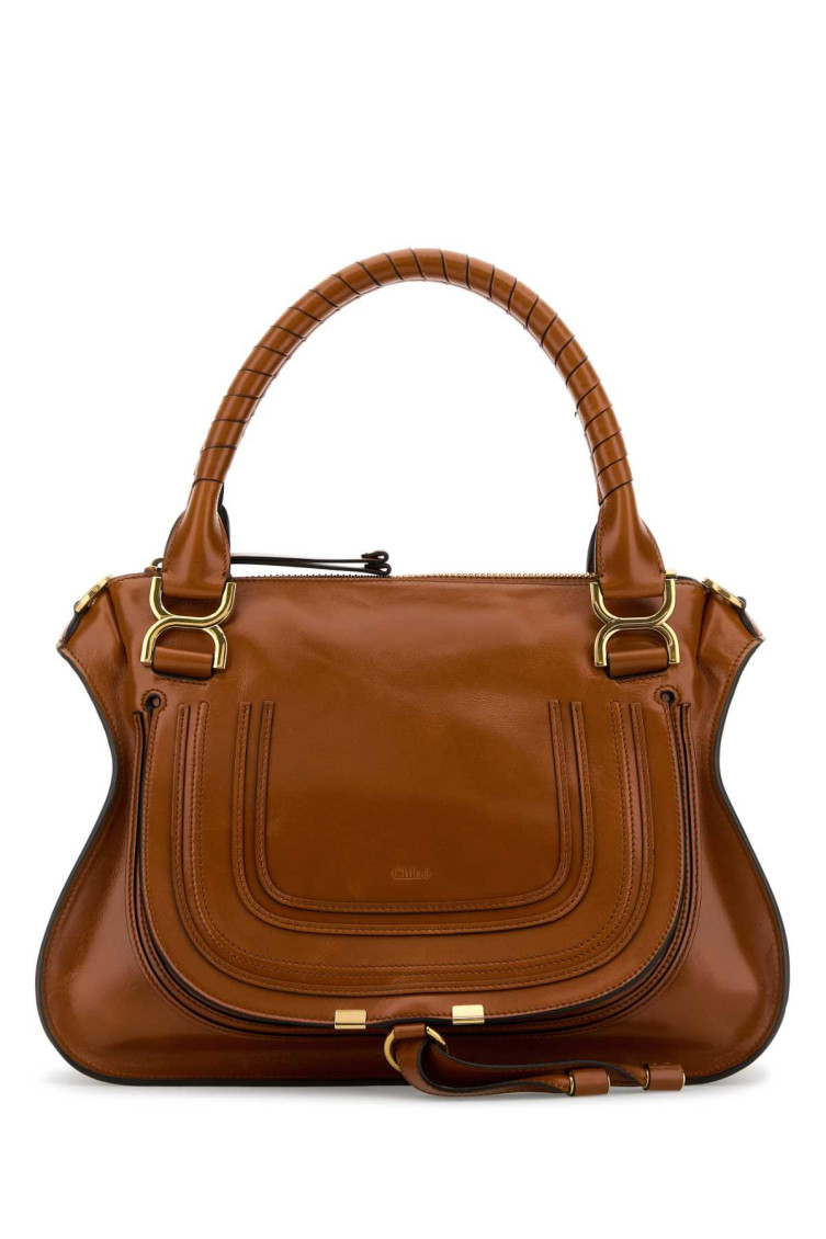 Chloé Chloe Women Brown Leather Medium Marcie Handbag In Brown