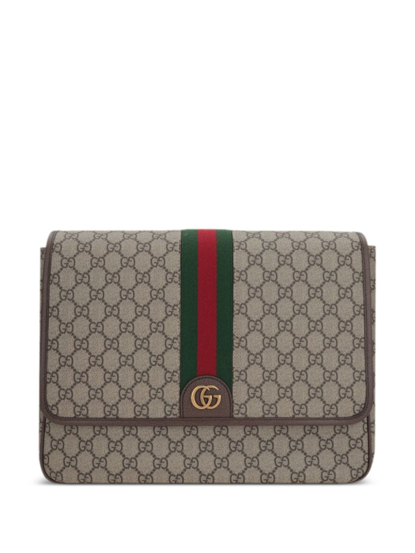 Gucci Beige Ophidia Messenger Bag In Beige
