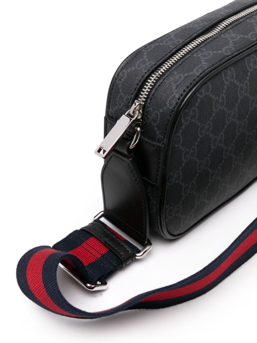 Gucci Black GG Supreme crossbody bag for Men Online USA at Gucci Black GG Supreme crossbody bag for Men Online USA at