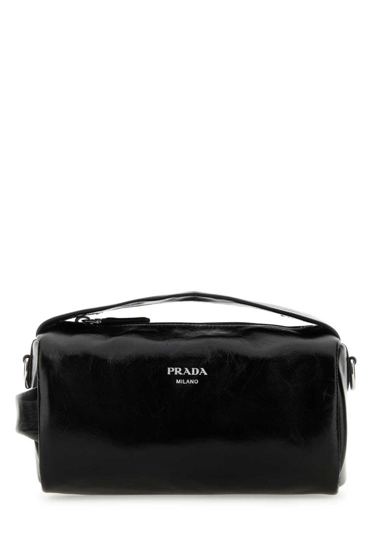 Prada Rectangular Handbag Top Handle In Black