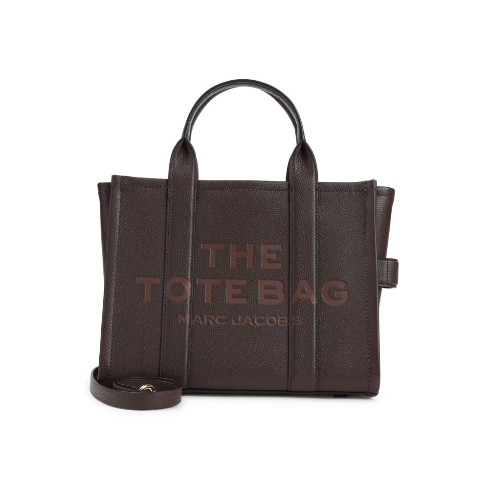 Marc Jacobs Dark Brown The Leather Medium Tote for Women Online