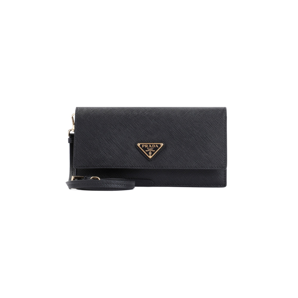 Prada Black Triangle Logo Shoulder Bag