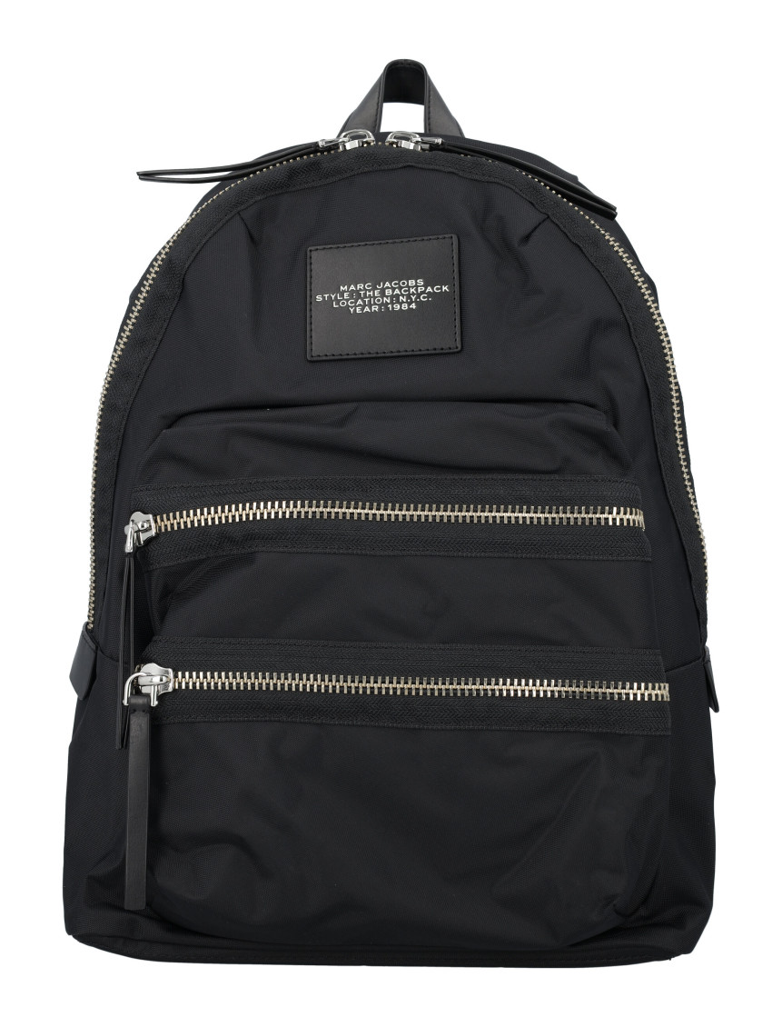 Marc Jacobs Adjustable Nylon Backpack With Maxi Pockets In Black