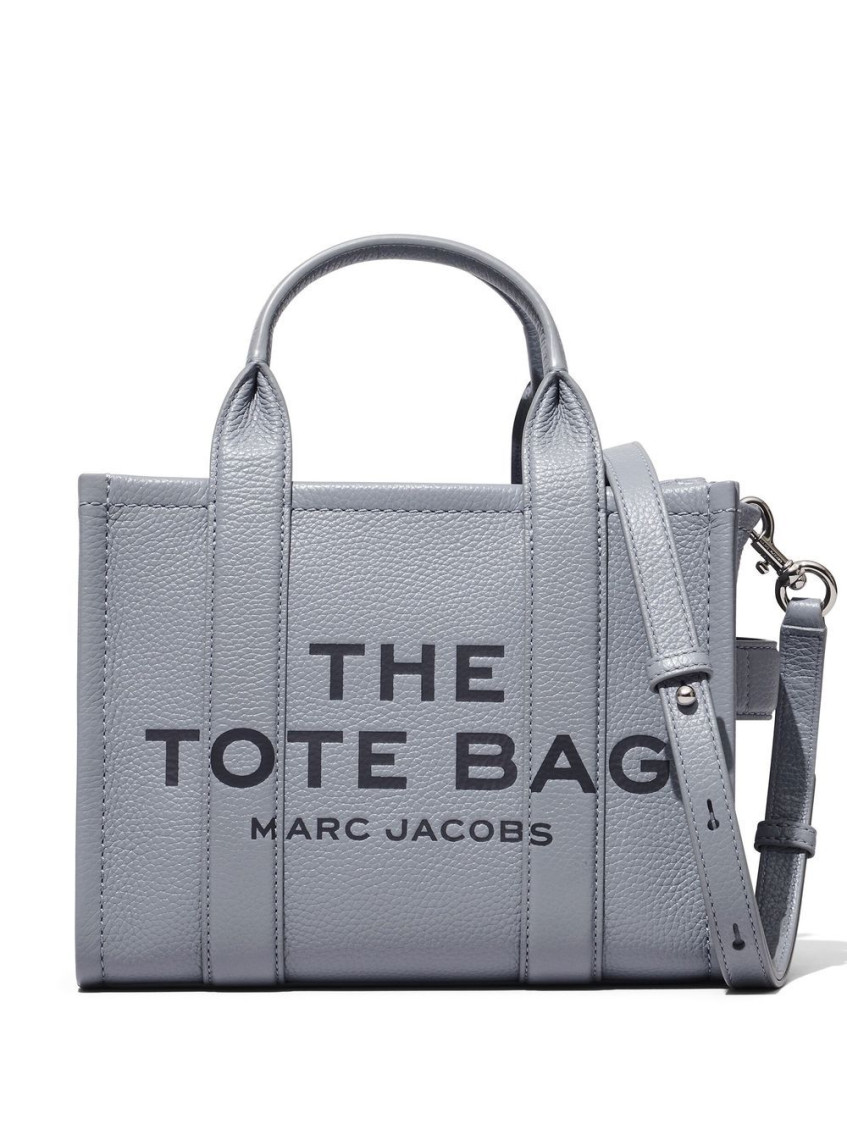 Marc Jacobs Women Grey Leather Mini The Tote Bag Handbag In Light Grey