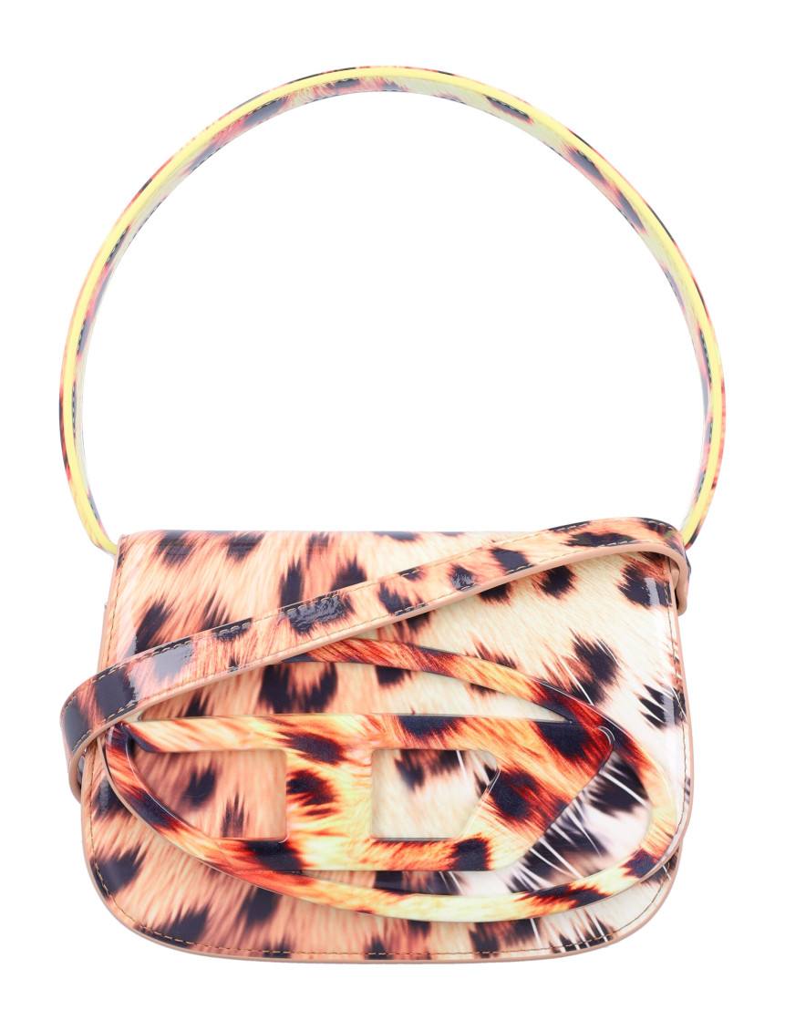 Diesel 1dr Printed Shoulder Bag In Leopard Print