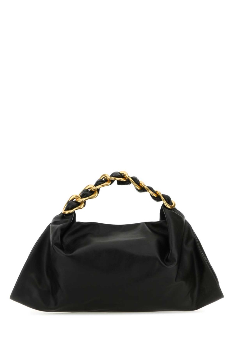 Burberry Medium Swan Chain Handle Clutch Bag In Black