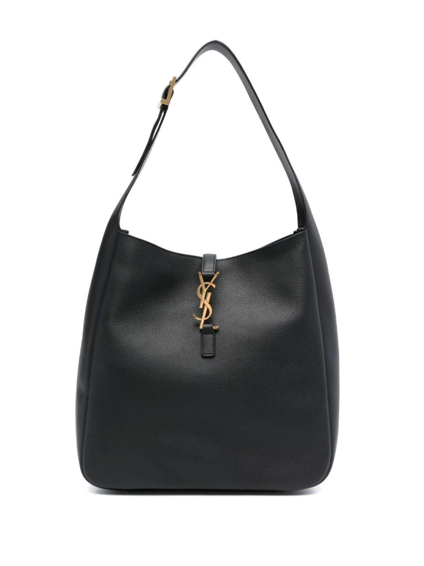 Saint Laurent Black Le 5 7 Large Shoulder Bag In Black