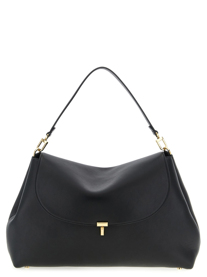 Totême Black T-lock Shoulder Bag