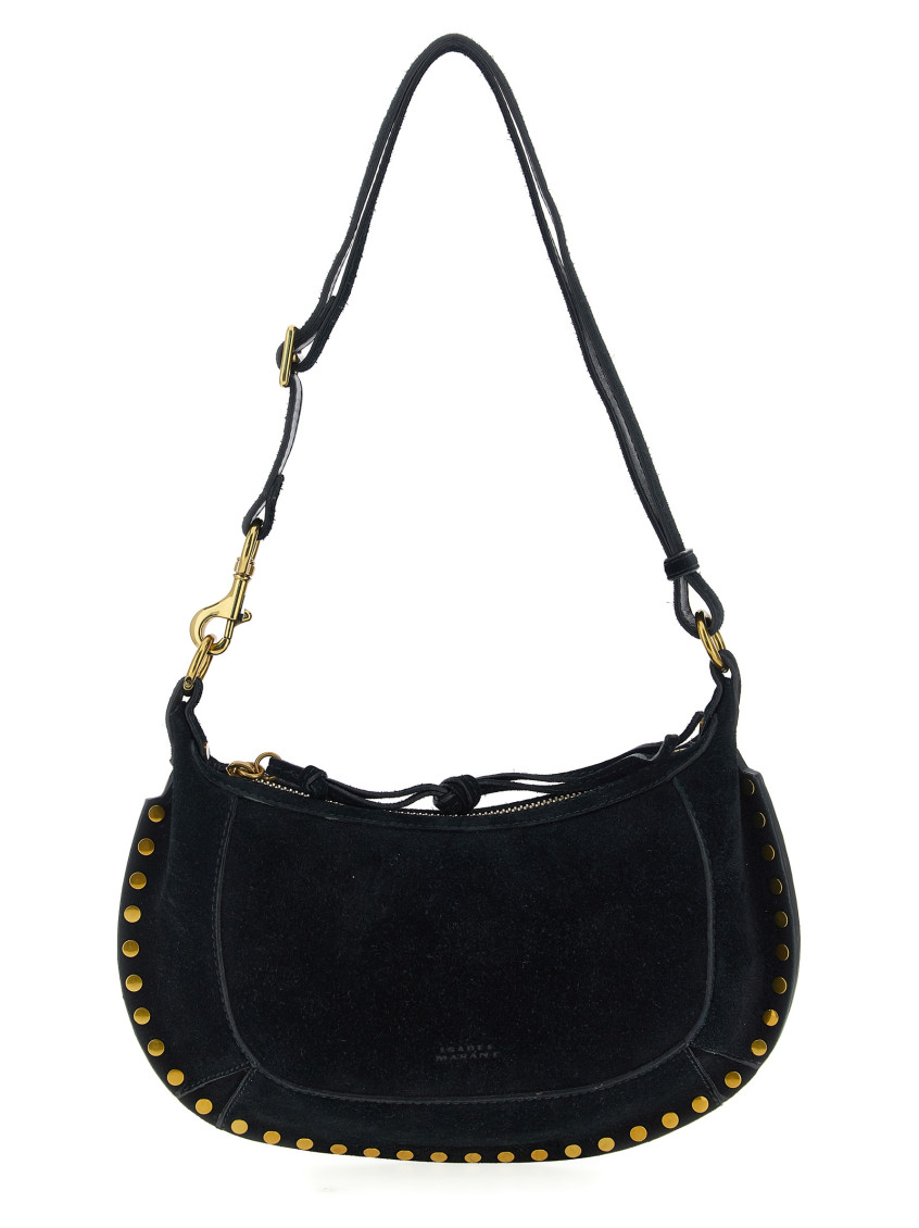 Isabel Marant Black Oskan Moon Shoulder Bag In Black