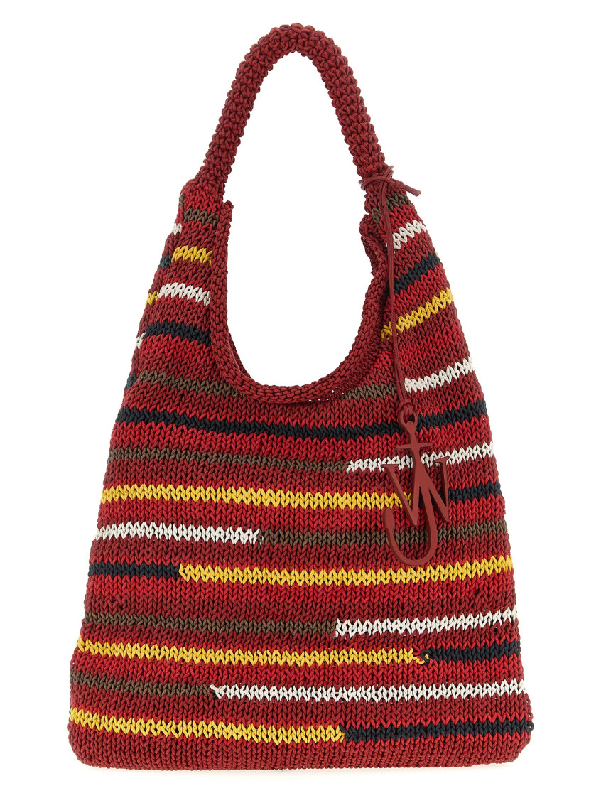 Jw Anderson Red Knitted Hobo In Red