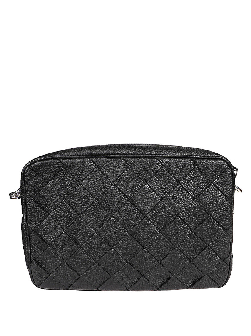 Bottega Veneta Black Intrecciato Crossbody Bag for Men Online