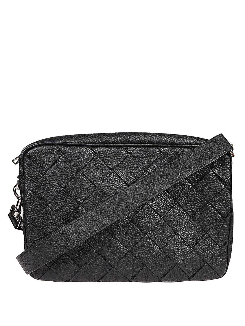 バッグ BOTTEGA VENETA Body bag Intrecciato y2k Bottega Veneta Black Intrecciato Crossbody Bag for Men Online