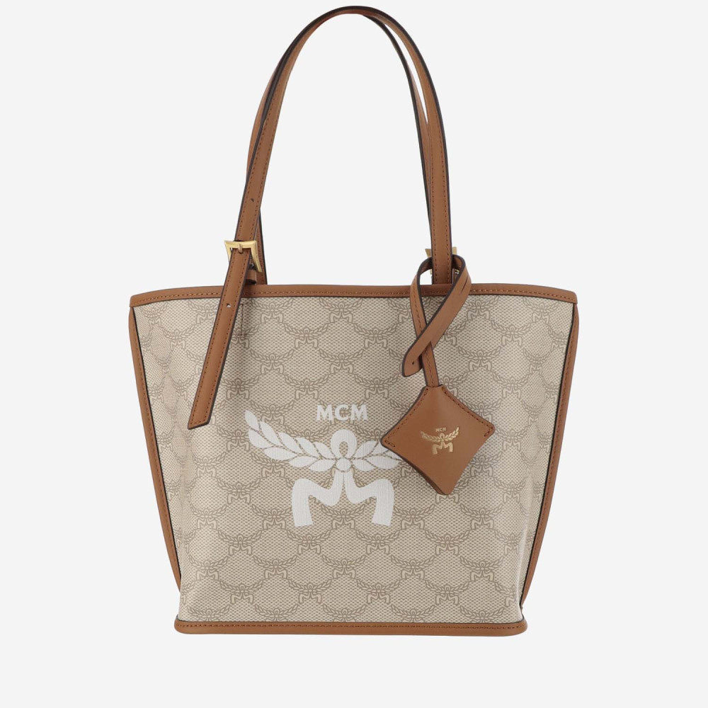 Mcm Orange Mini Himmel Tote In Orange