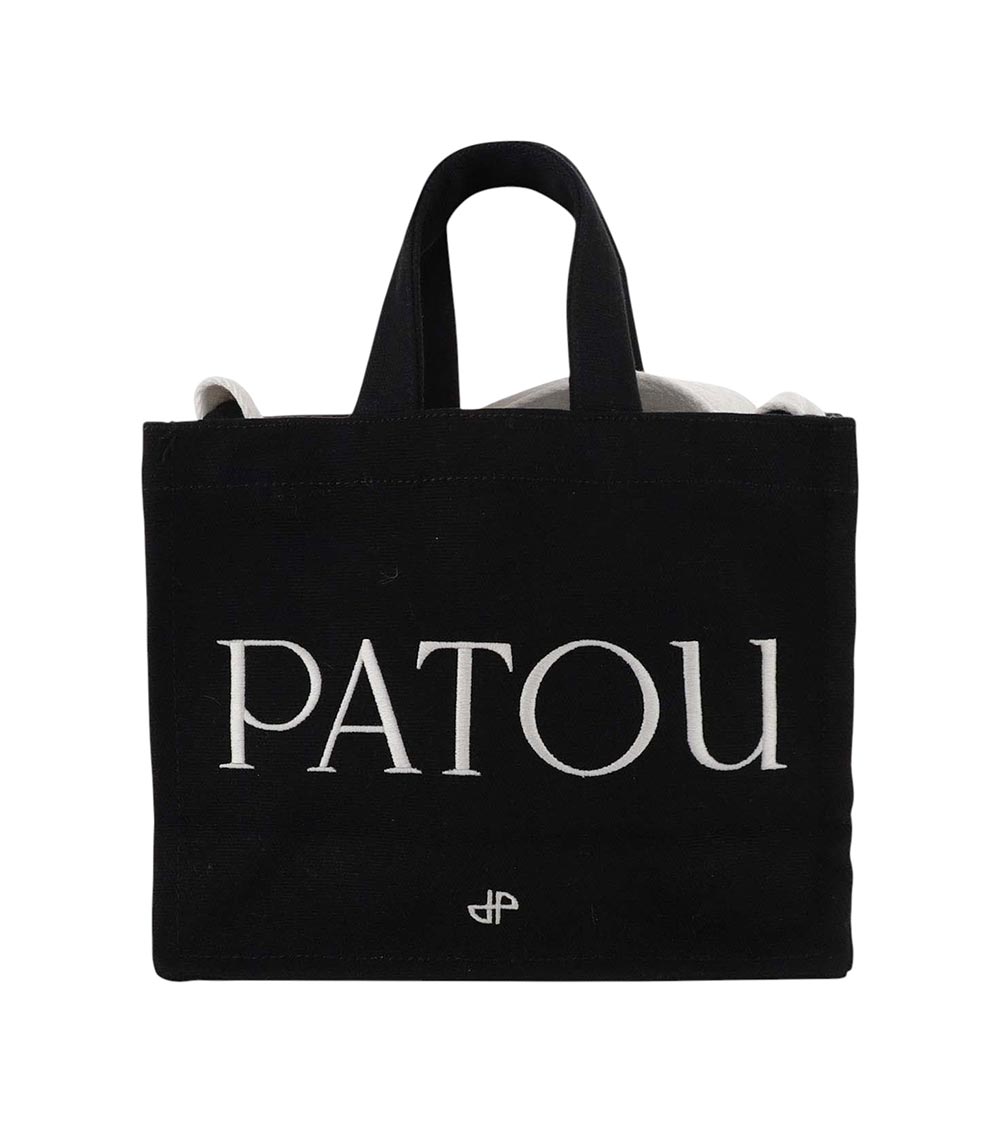 Patou Logo Mini Tote In Black