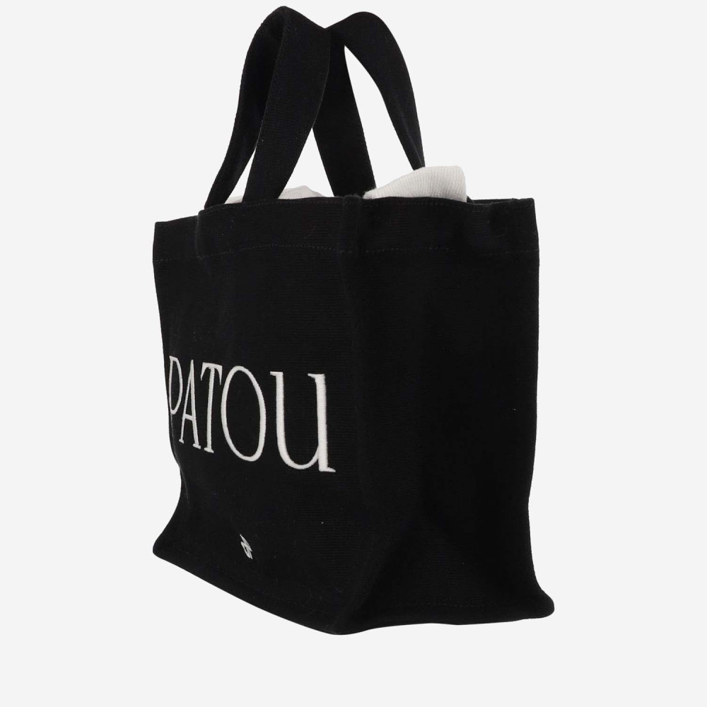 トートバッグ PATOU BLACK COTTON SHOPPING BAG Patou | コットンキャンバス パトゥトート ラージ