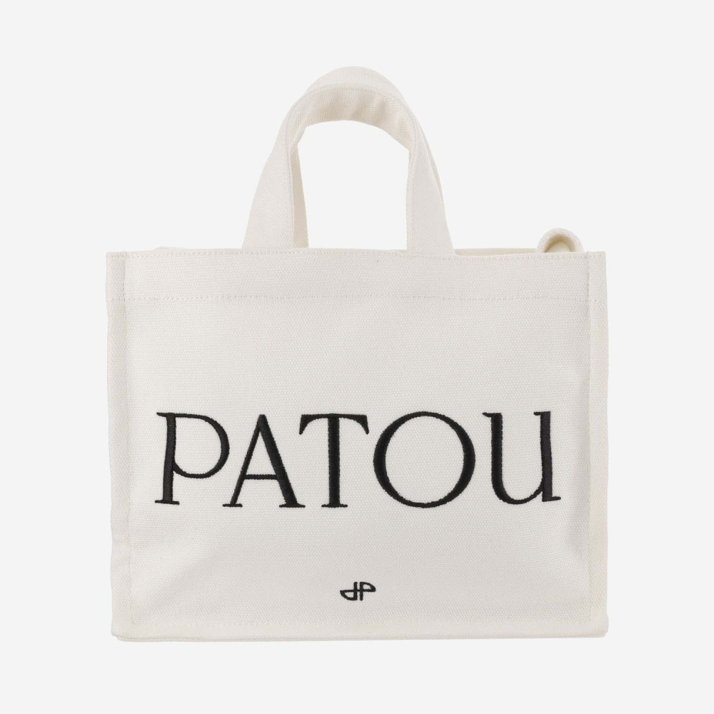 Patou Beige Cotton Tote Bag In Beige