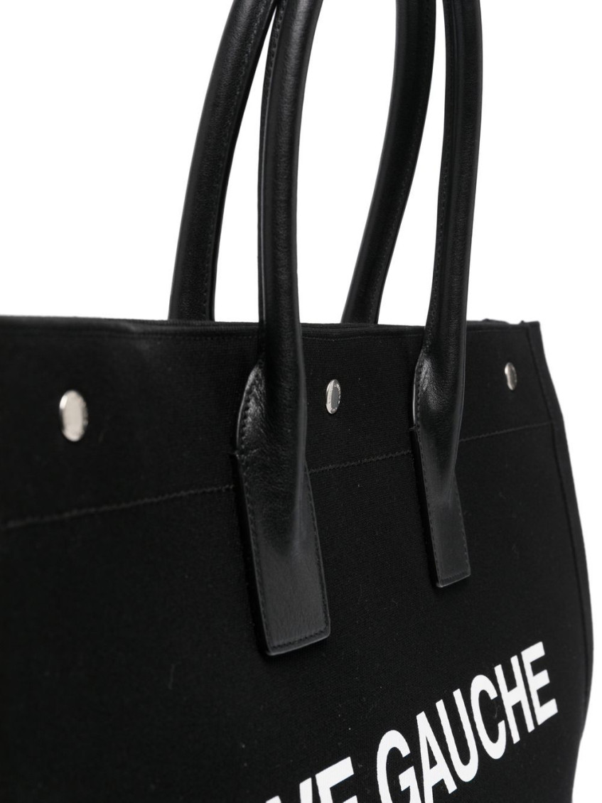 Saint Laurent Black Rive Gauche Tote Bag for Men Online India at