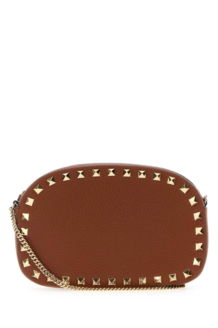 Valentino Mini Rockstud Chain Cross Body Bag In Brown