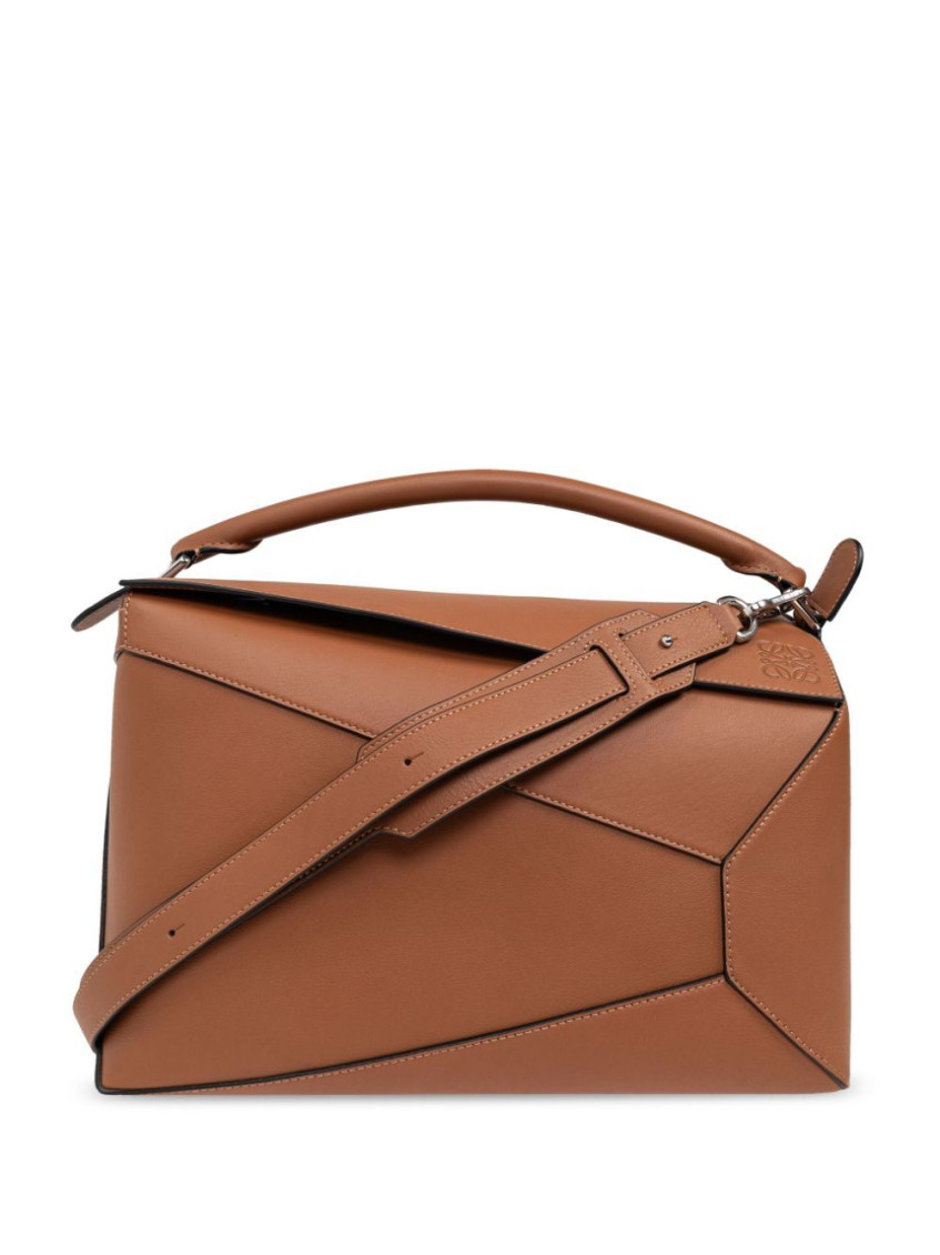 Loewe Large Puzzle Bag In Classic Calfskin In Brown
