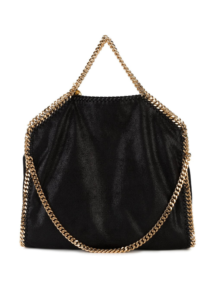 Stella Mccartney Black Falabella Large Tote Bag In Black