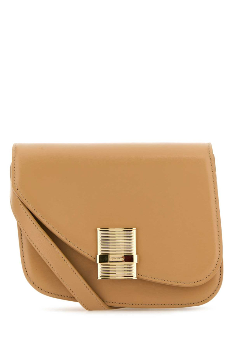 Ferragamo Small Fiamma Crossbody Bag In Beige
